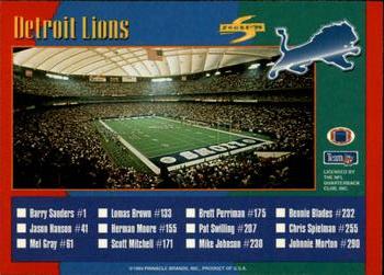 Detroit Lions / Houston Oilers 1994 Score NFL Checklist #310